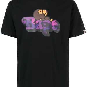 A BATHING APE black t shirt L